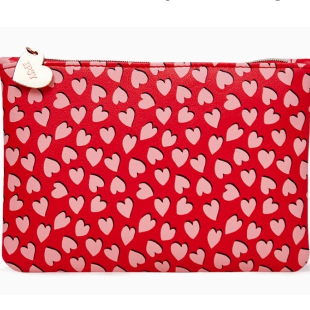 Red & Pink Heart Cosmetic Pouch